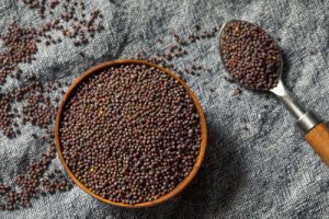 Raw,Organic,Brown,Mustards,Seeds,In,A,Bowl